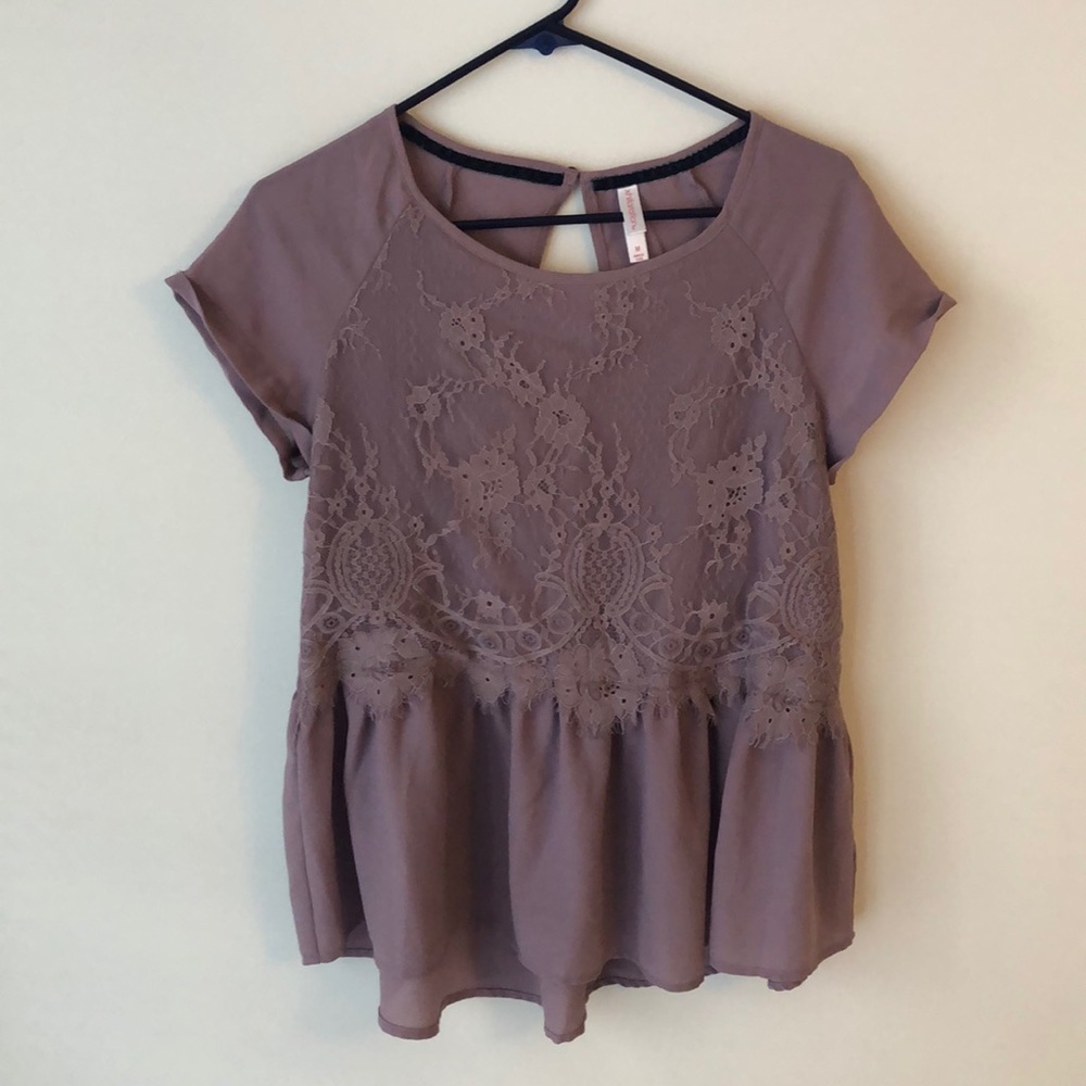 Cute Xhilaration Dusty Purple Blouse